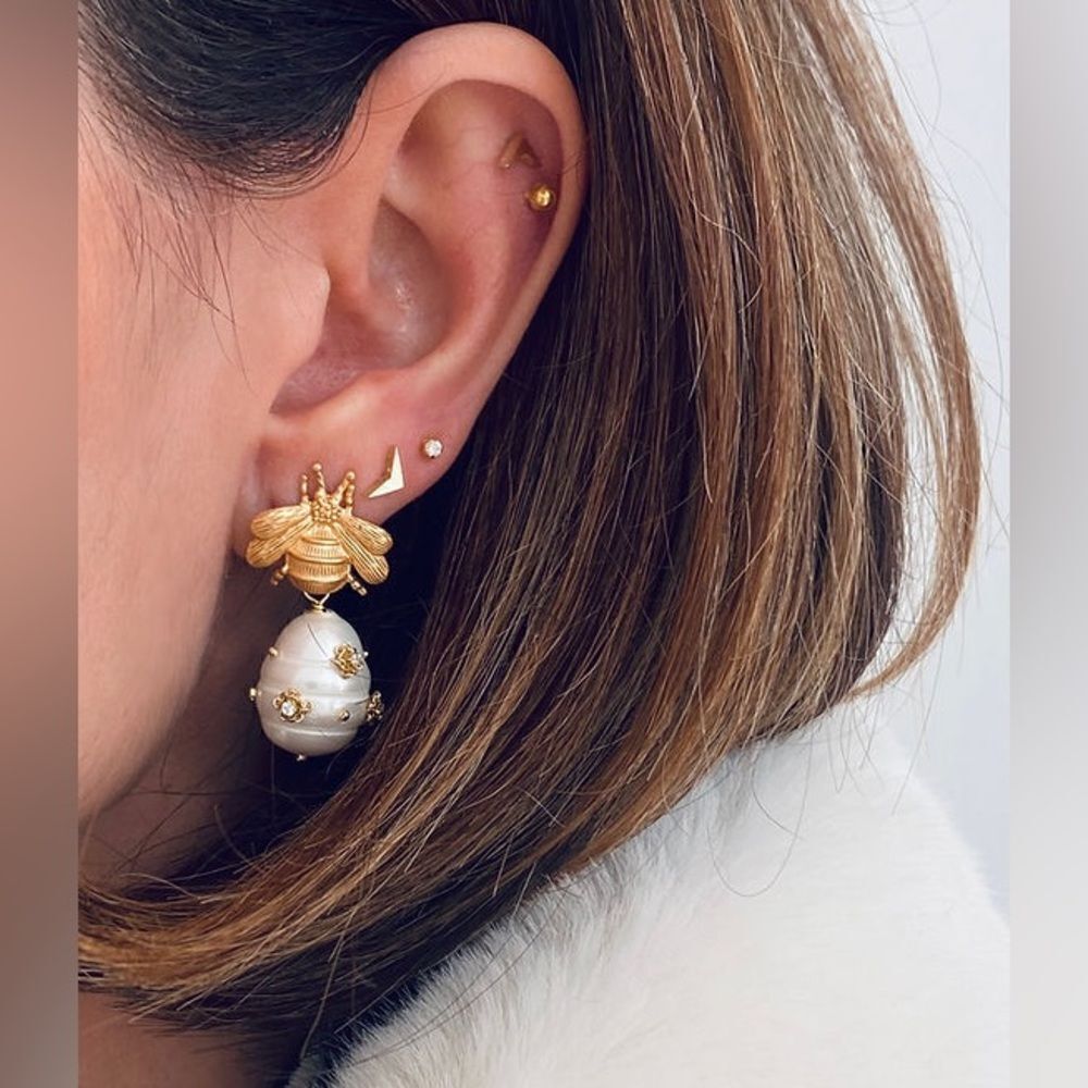 pearl drop earrings M531